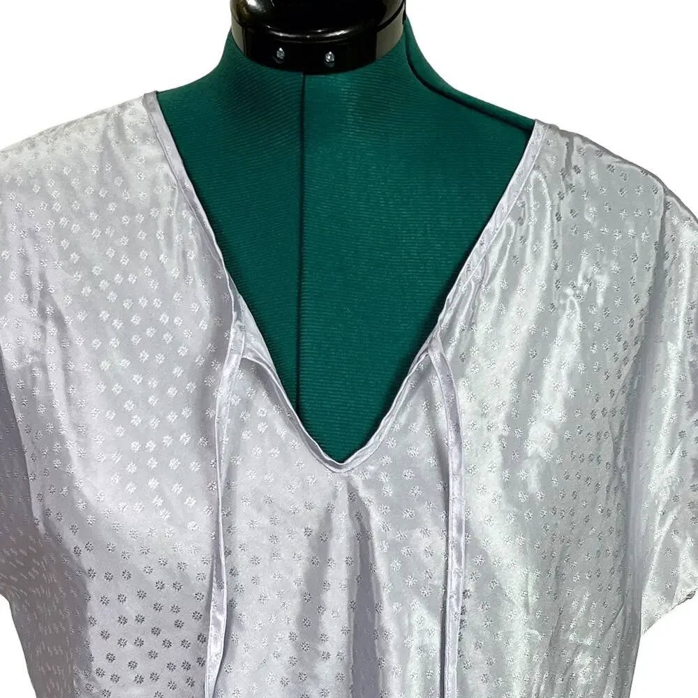 Delicate Treasures Intimates Lavender Shimmery Satin Nightie Night Gown Large